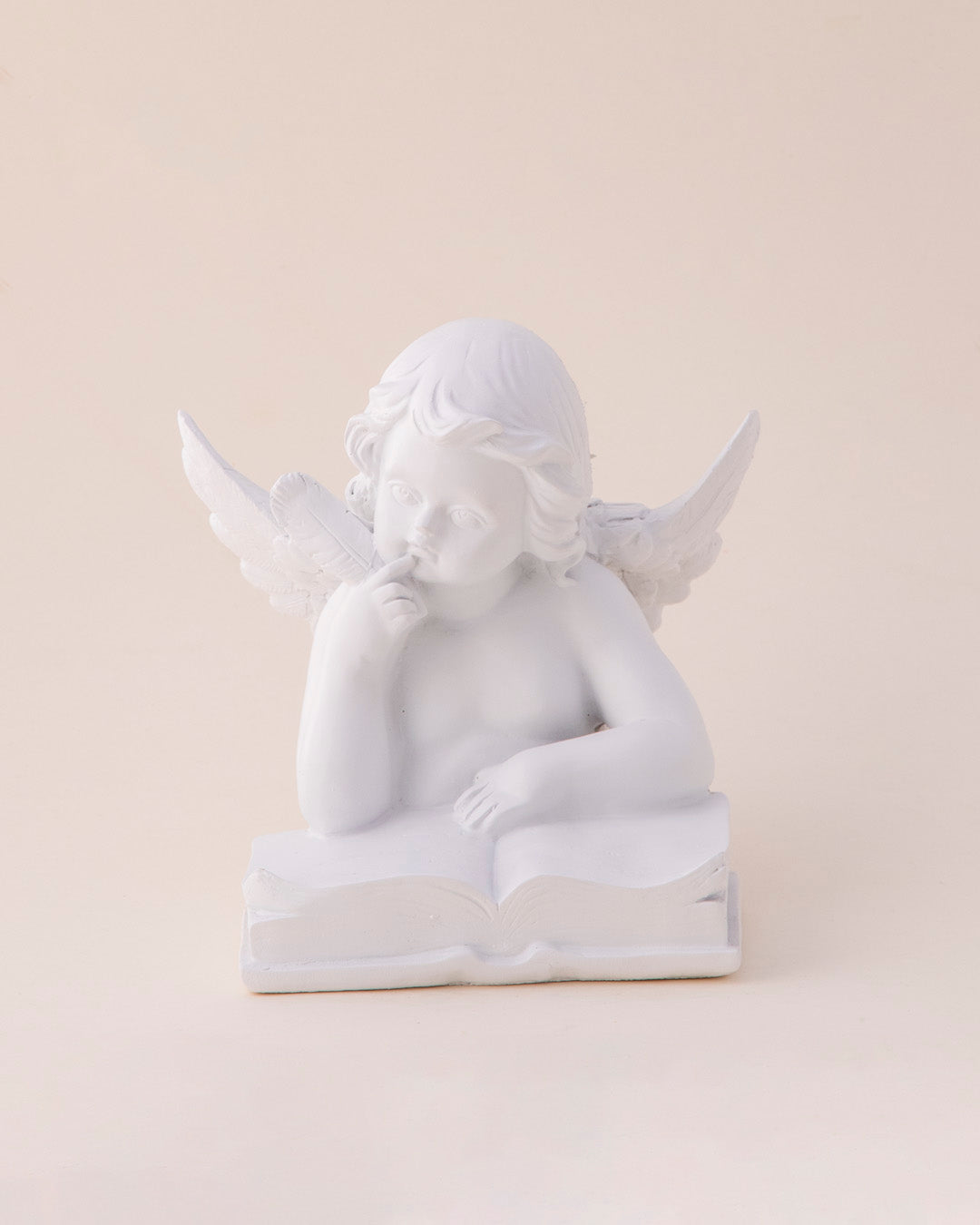 Book Reading Angel Cherub Figurine