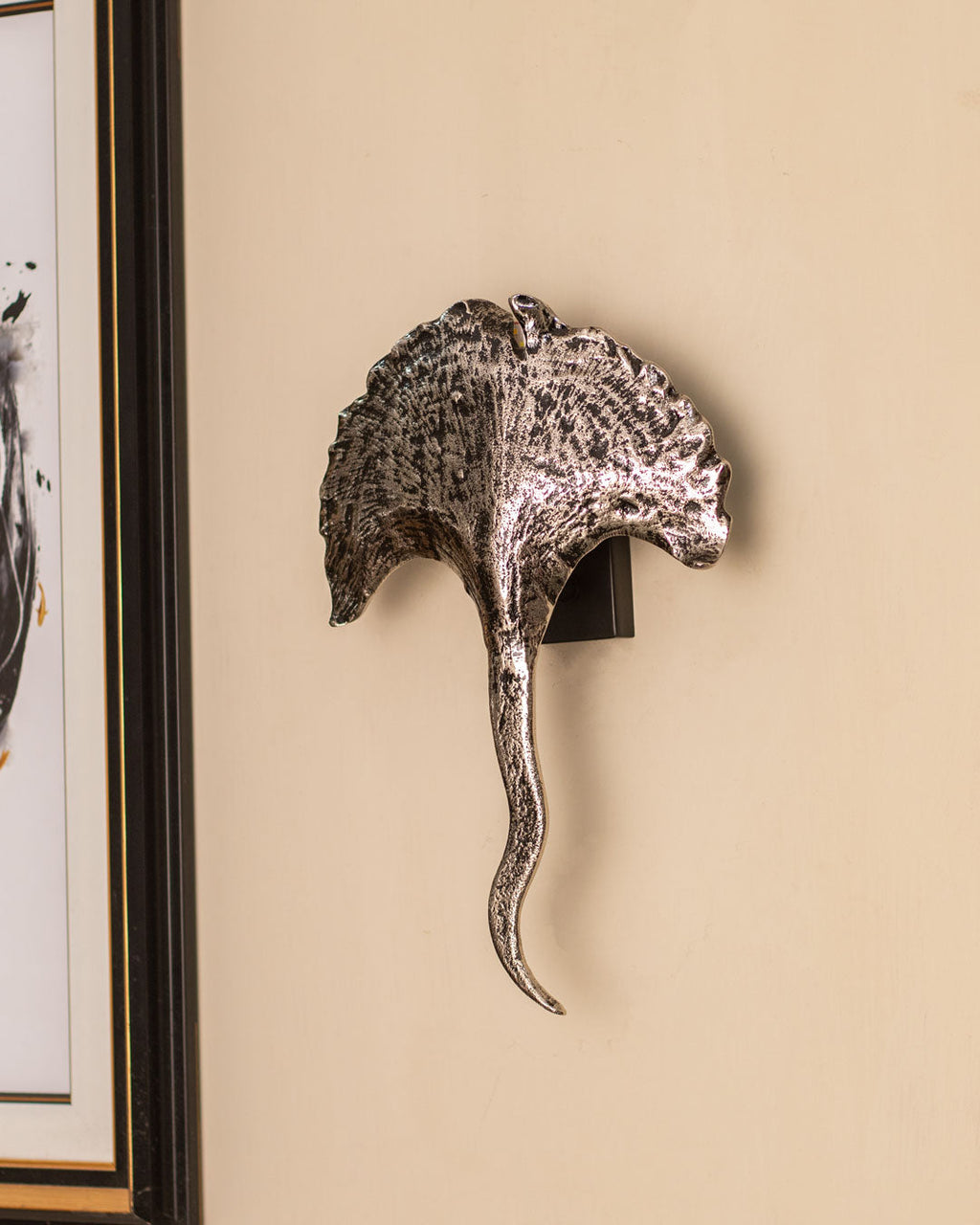 Ginkgo Leaf Wall Light - Rustic Silver
