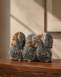 'Charming Trio' Adorable Rooster Figurine