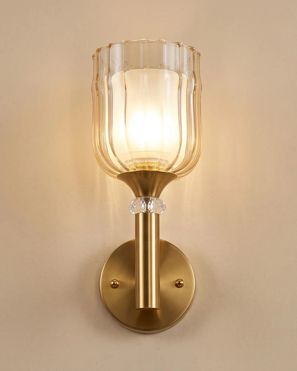 Fluted Bell Shade Wall Sconce