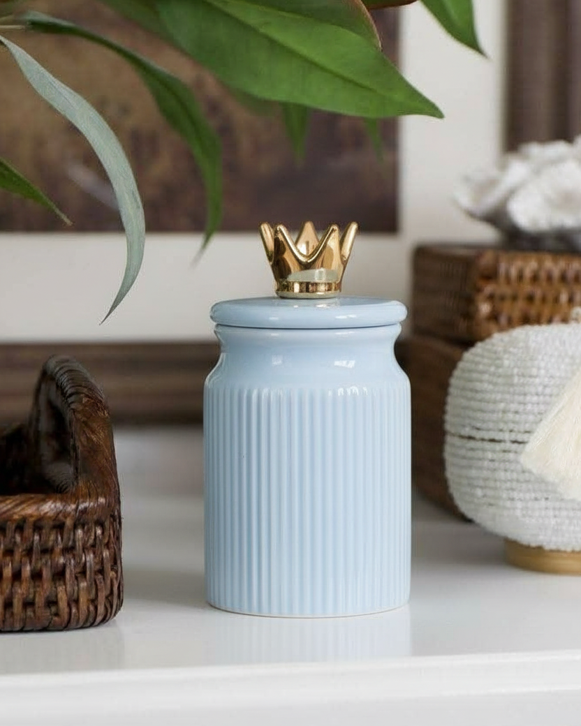 Royal Crown Storage Jar - Set Of 3