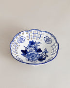 Blue Willow Floral Decorative Fruit Bowl