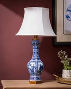Blossoms & Landscape Ceramic Table Lamp