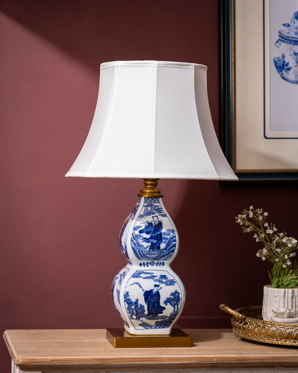 The Sage's Melody Double-Gourd Table Lamp