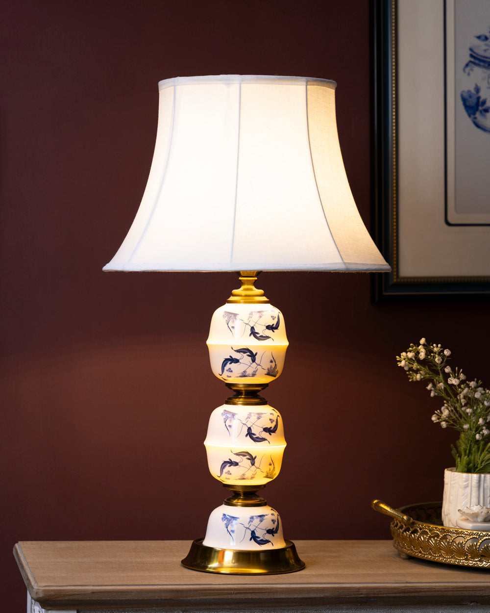 Oceanic Tides Ceramic Table Lamp