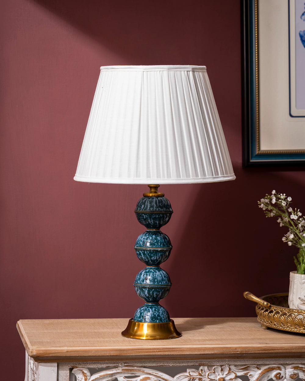 Serpentine Stack Ceramic Table Lamp
