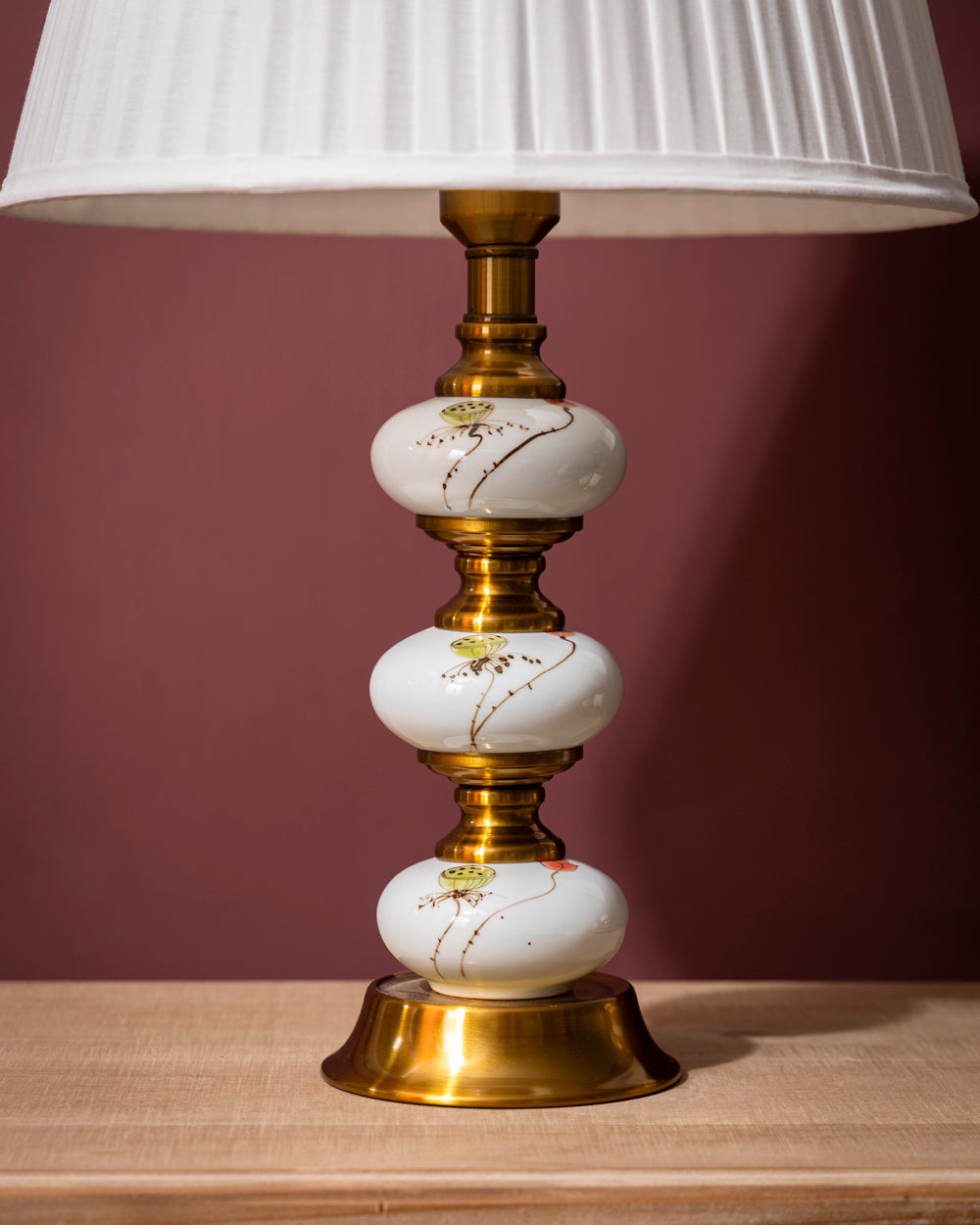 Lotus Tiered Ceramic Table Lamp