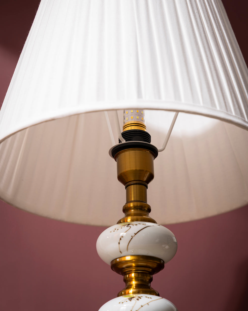Lotus Tiered Ceramic Table Lamp