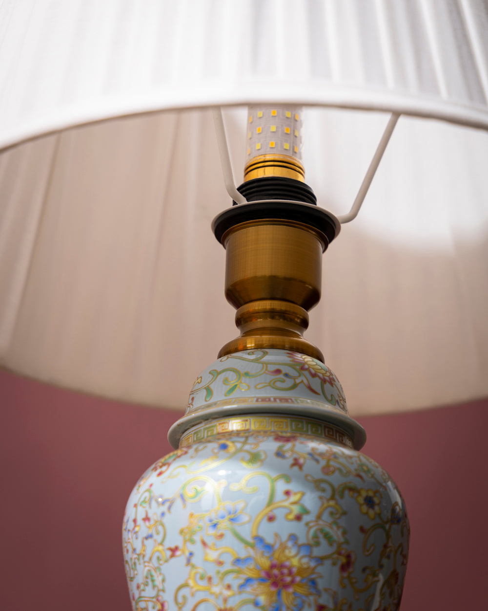 The Azure Blossom Ceramic Table Lamp