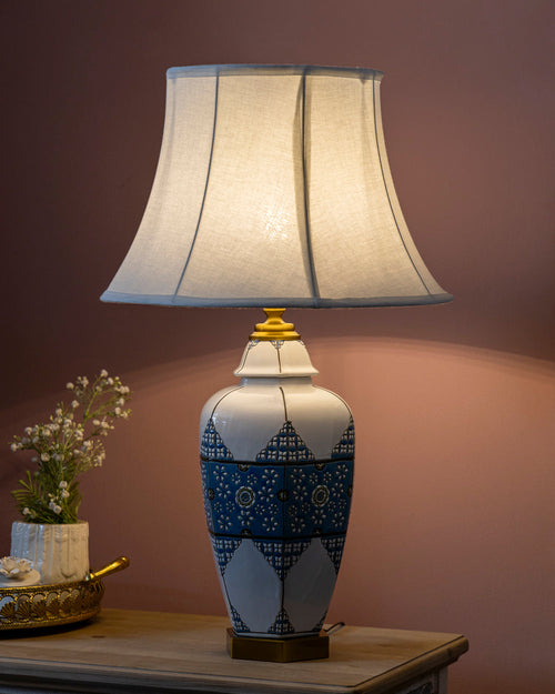 Azure Mosaic Ceramic Table Lamp