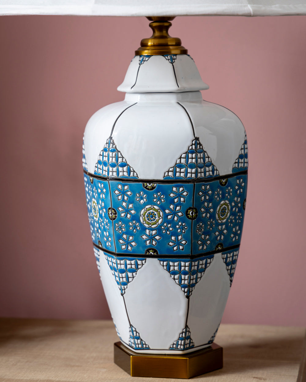 Azure Mosaic Ceramic Table Lamp