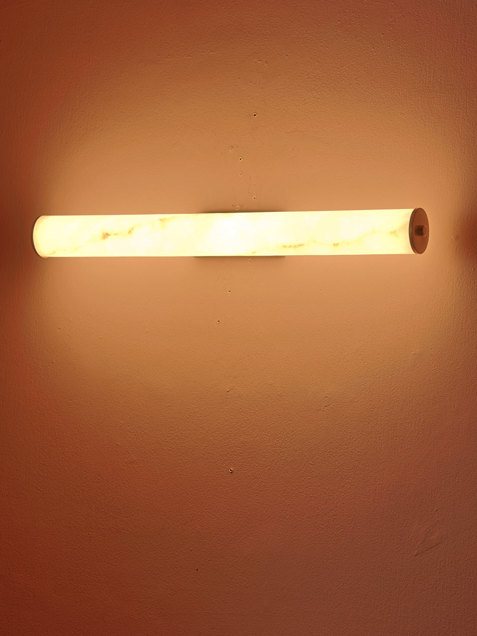 Modern Marble-Effect Linear Wall Light