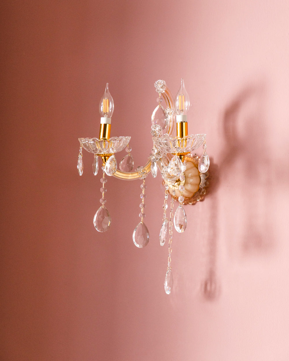 Luxury Golden Crystal Double Wall Sconce
