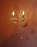 Luxury Golden Crystal Double Wall Sconce