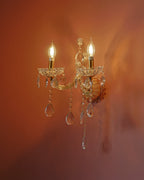Luxury Golden Crystal Double Wall Sconce