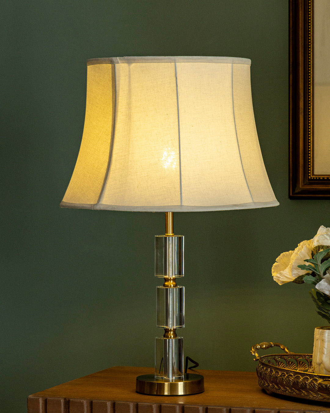 Crystal Column Elegance Table Lamp