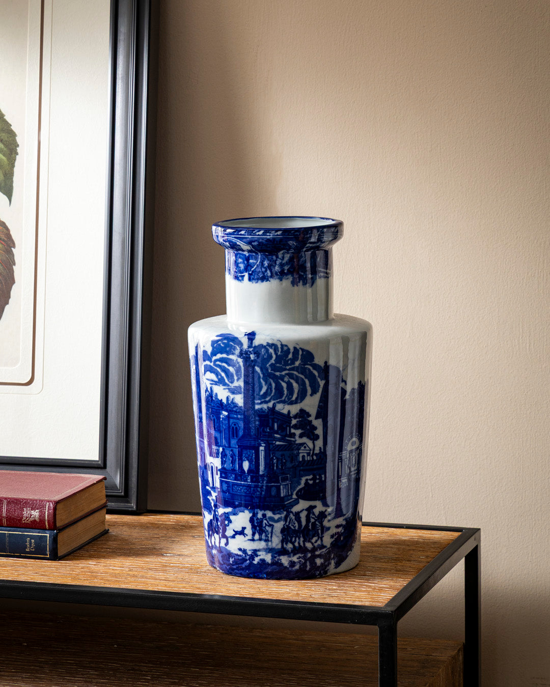 The Estate Blue & White Hand-Painted Vase