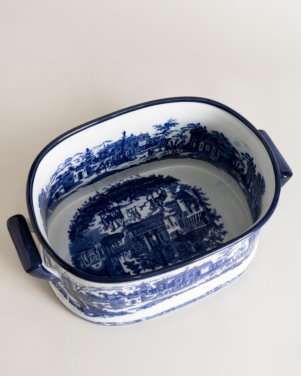 The Estate Blue & White Hand-Painted Planter - Large