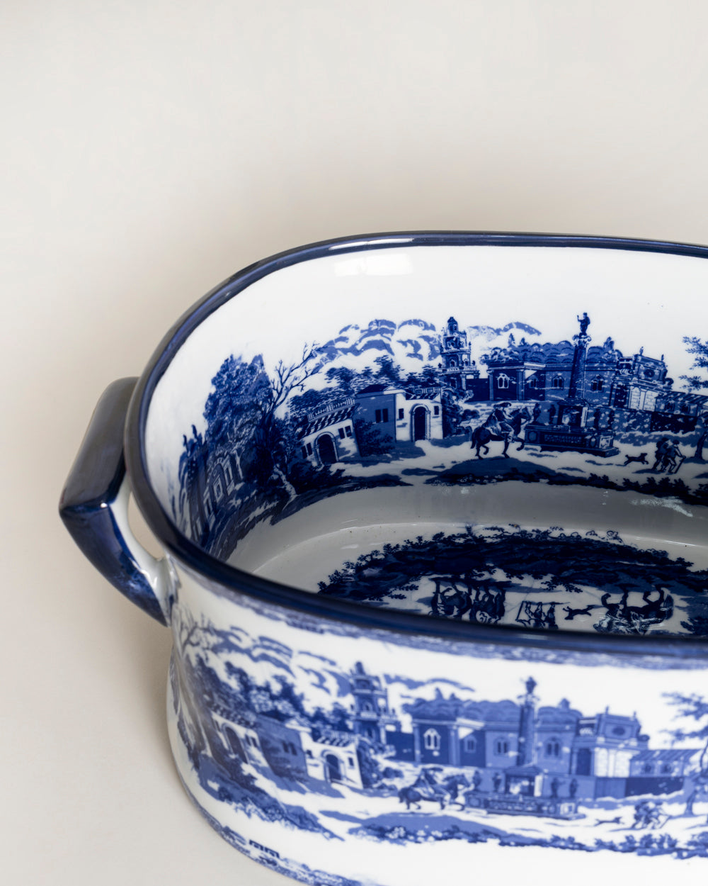 The Estate Blue & White Hand-Painted Planter - Large