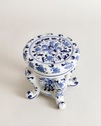 Ornate Floral Scroll Small Ceramic Stool