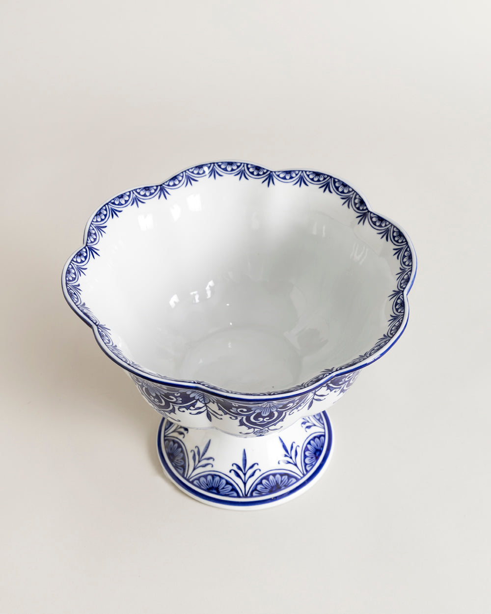 Ornate Floral Pedestal Fruit Bowl