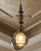 Regal Twist Glass Pendant Light - Smoke