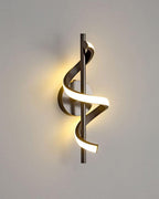 Sprial LED Wall Light - Black