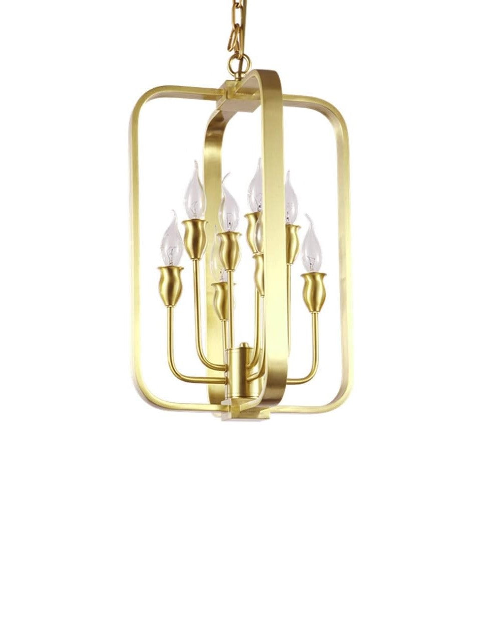 Ornate Gold Chandelier with 10 Bulbs