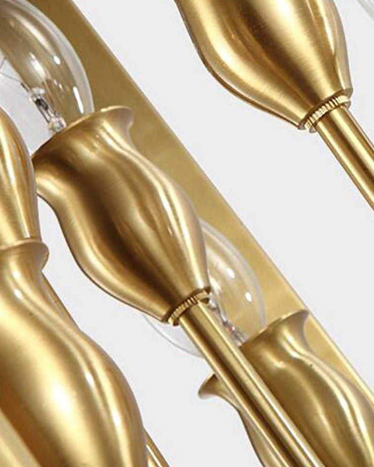 Ornate Gold Chandelier with 10 Bulbs