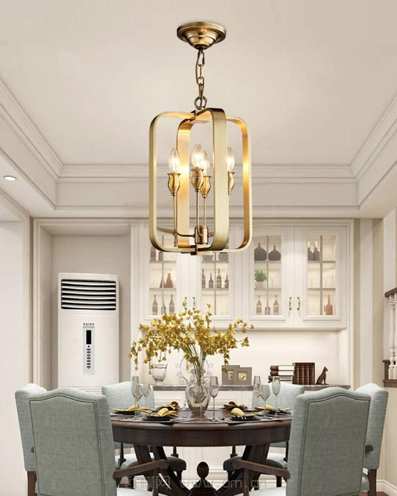 Ornate Gold Chandelier with 10 Bulbs
