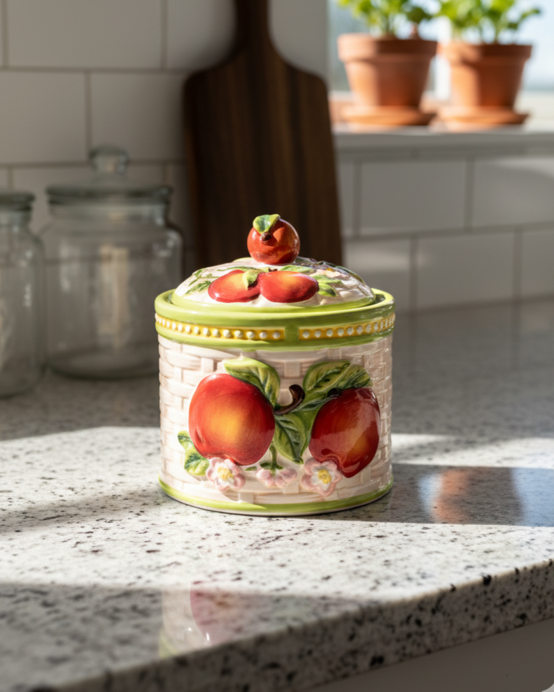 Country Peach Kitchen Storage Canister
