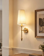 Pleated Cone Shade Wall Light