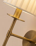 Pleated Cone Shade Wall Light