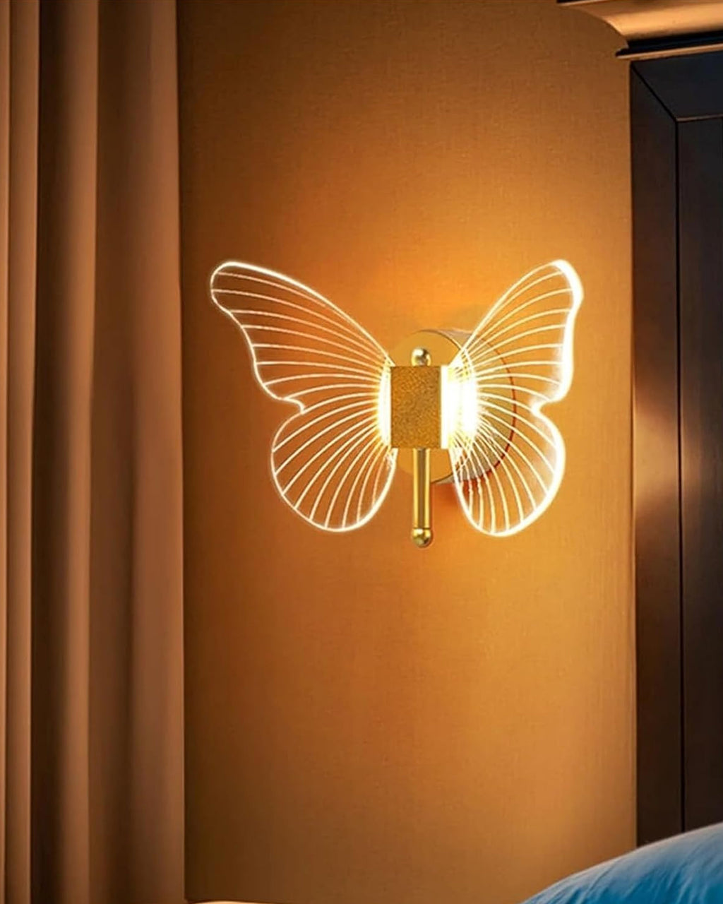 Crystal Butterfly Wall Sconce
