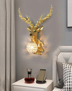 Stag Sculpture Wall Sconce