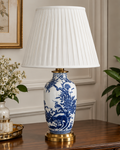 Blue and White Floral Table Lamp