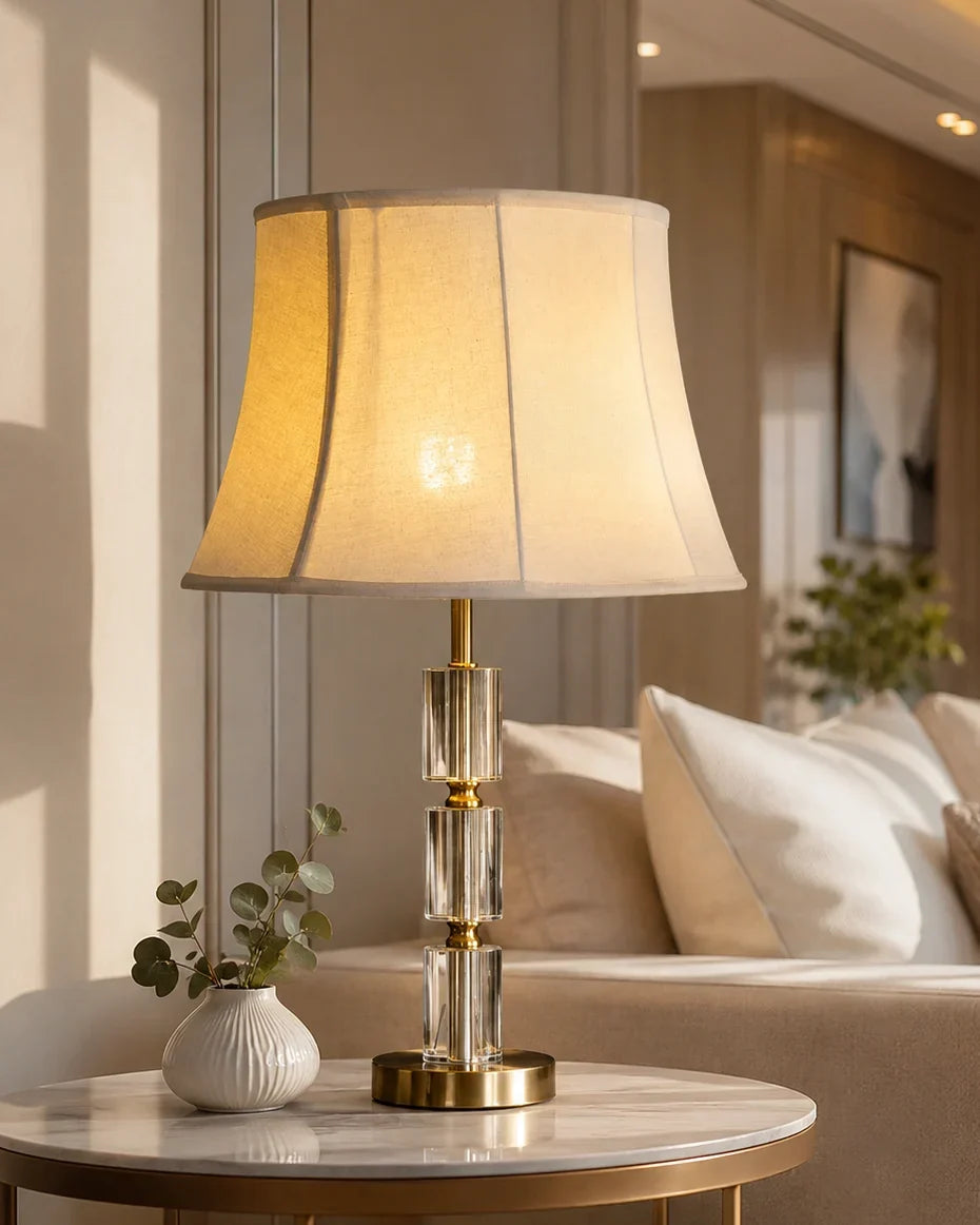 Crystal Column Elegance Table Lamp