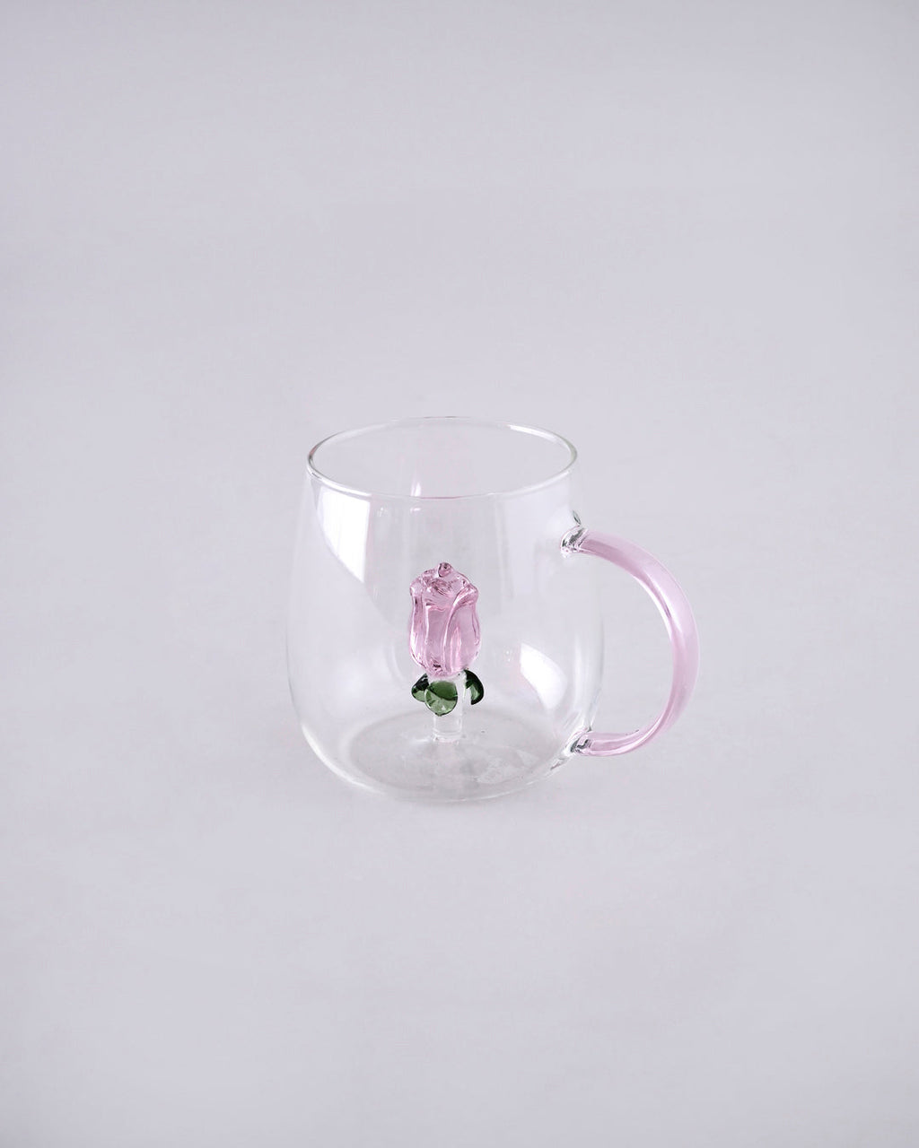 Rose Bloom Glass Mug