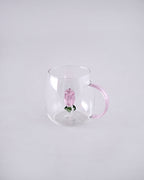 Rose Bloom Glass Mug