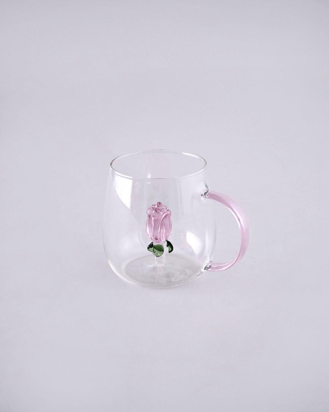 Rose Bloom Glass Mug