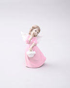 Blush Angel with Flower Basket - Fine Porcelain Figurine