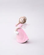 Blush Angel with Flower Basket - Fine Porcelain Figurine
