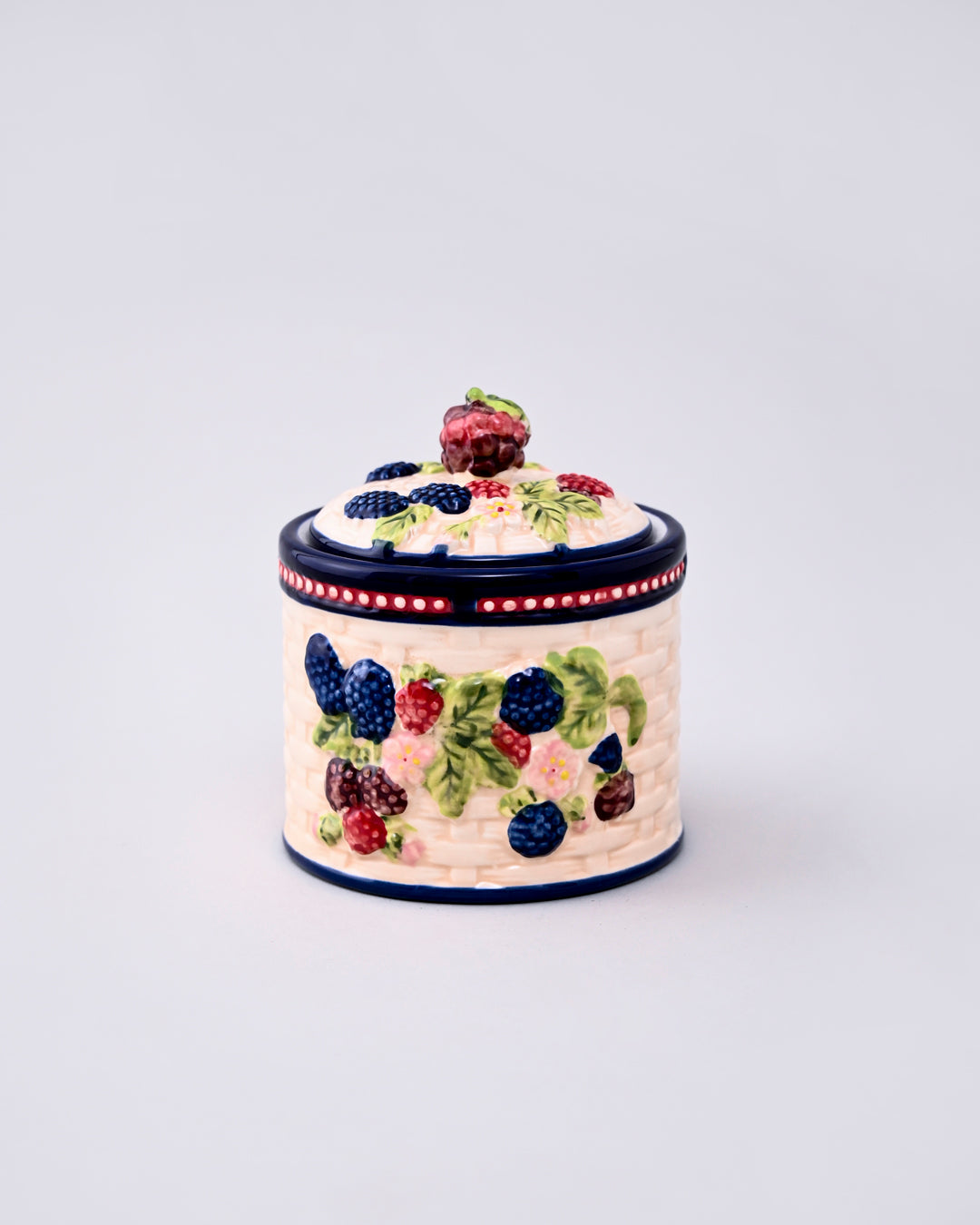 Berry Harvest Ceramic Storage Jar