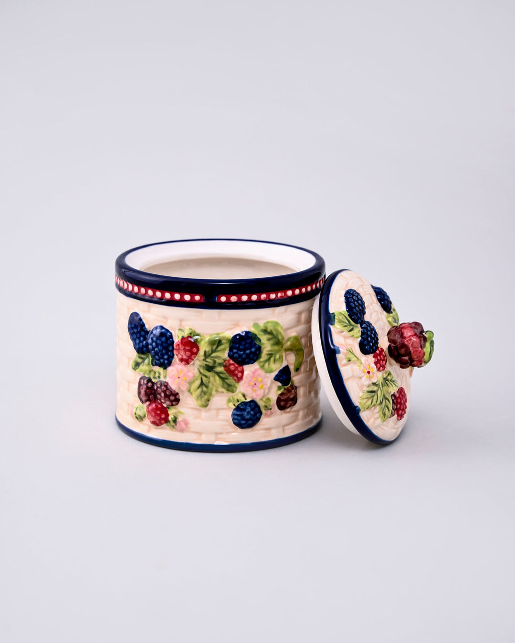Berry Harvest Ceramic Storage Jar