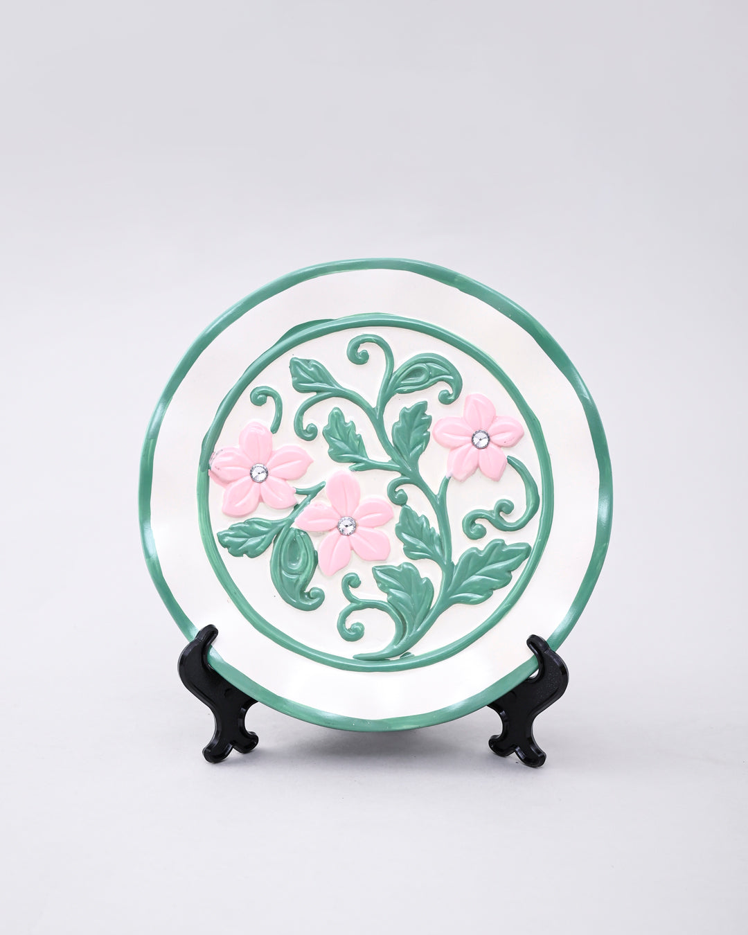 Blush Vine Vase & Decorative Plate - Set Of 3