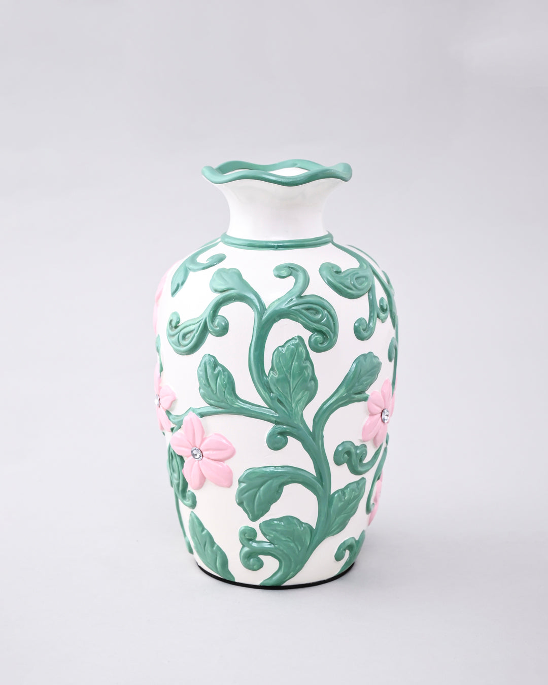 Blush Vine Vase & Decorative Plate - Set Of 3
