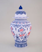 Amaranthine Fine Porcelain Dotted Temple Jar - 50 cm