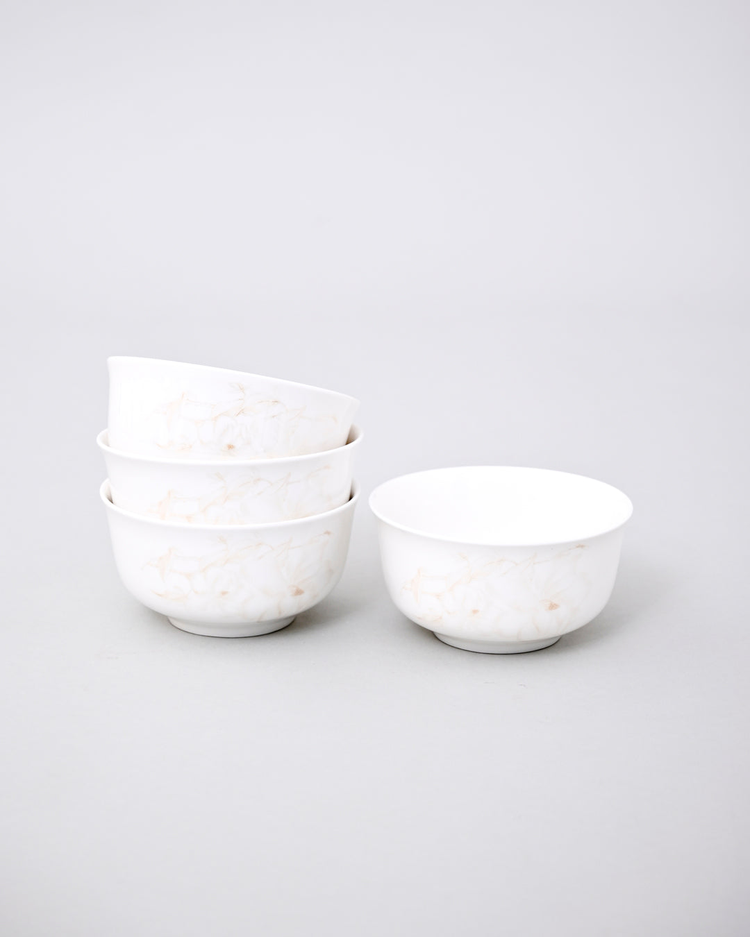 Marble Mist Porcelain Katori - Set Of 6