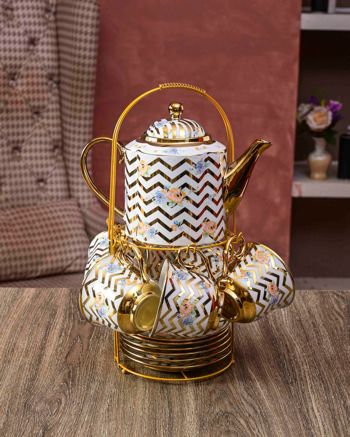Briony 14-Piece Tea Set with Stand