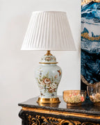 Floral Butterfly Hand Painted Table Lamp